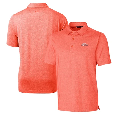 Men's Cutter & Buck Heather Orange Pepperdine Waves Forge Stretch Polo