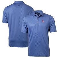 Men's Cutter & Buck Navy Ole Miss Rebels Pike Banner Print Polo