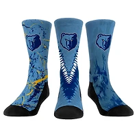 Youth Rock Em Socks Memphis Grizzlies Three-Pack Crew Socks Set