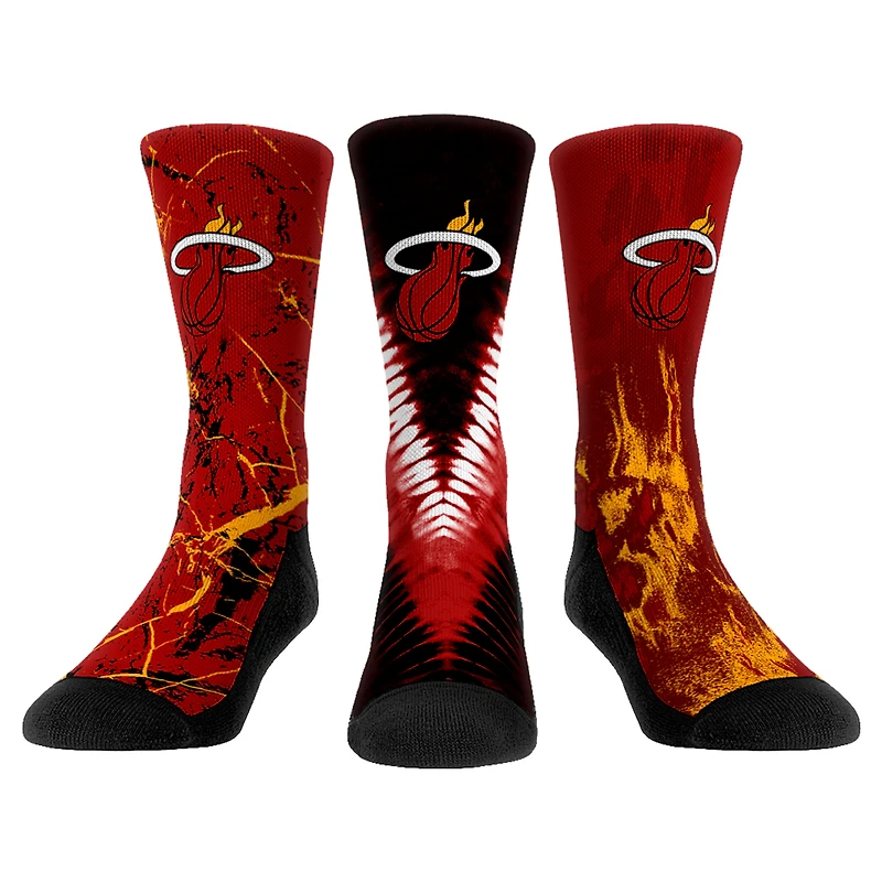 Youth Rock Em Socks Miami Heat Three-Pack Crew Socks Set