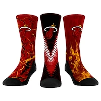 Youth Rock Em Socks Miami Heat Three-Pack Crew Socks Set