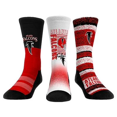 Youth Rock Em Socks Atlanta Falcons Throwback Three-Pack Crew Sock Set