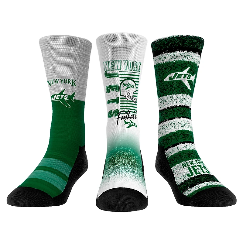 Youth Rock Em Socks New York Jets Throwback Three-Pack Crew Sock Set