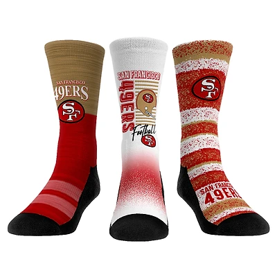 Youth Rock Em Socks San Francisco 49ers Throwback Three-Pack Crew Sock Set