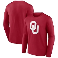 Men's Cardinal Oklahoma Sooners Logo Long Sleeve T-Shirt