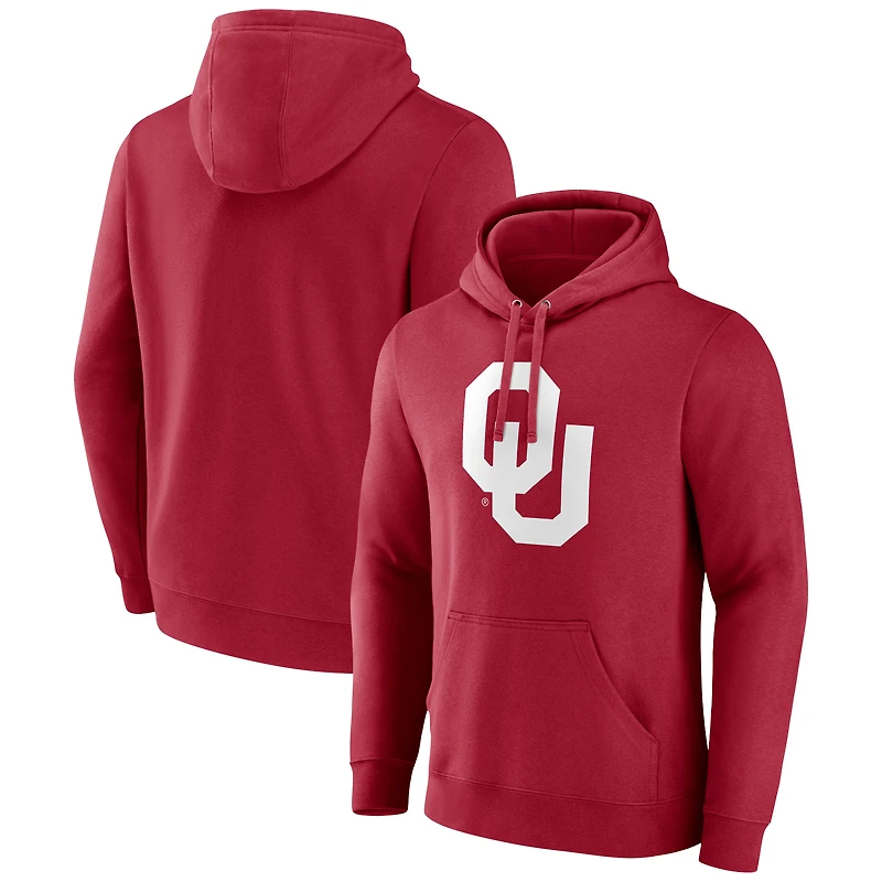 Men's Cardinal Oklahoma Sooners Logo Pullover Hoodie