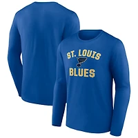 Men's Royal St. Louis Blues Victory Arch Long Sleeve T-Shirt