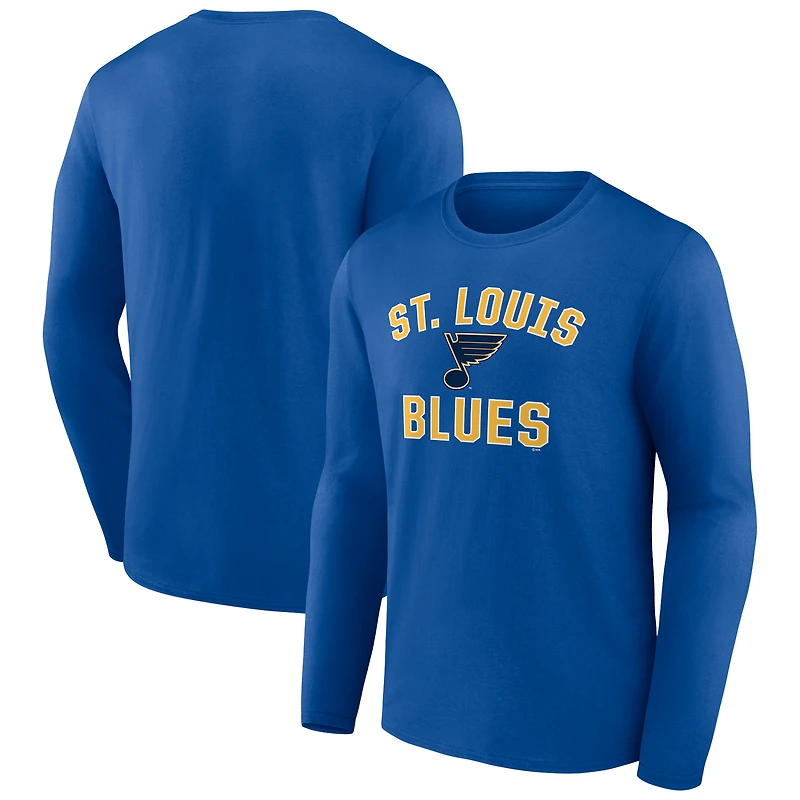 Men's Royal St. Louis Blues Victory Arch Long Sleeve T-Shirt