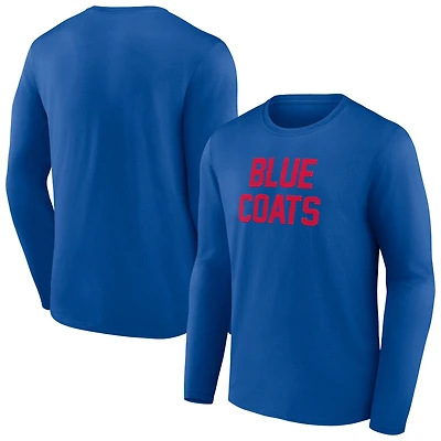 Men's Royal Delaware Blue Coats Logo Long Sleeve T-Shirt