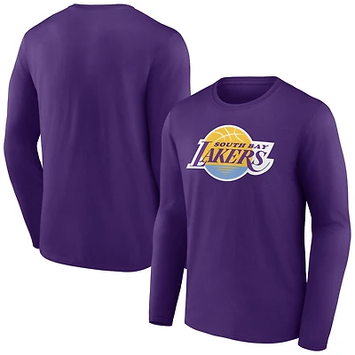 Men's Purple South Bay Lakers Logo Long Sleeve T-Shirt