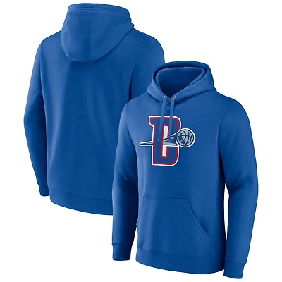 Men's Royal Detroit Pistons Alternate Logo Pullover Hoodie