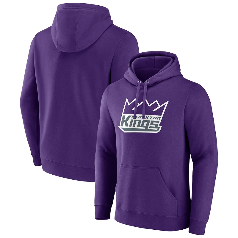 Men's Purple Stockton Kings Logo Pullover Hoodie