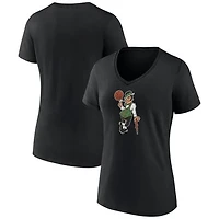 Women's Black Boston Celtics Alternate Logo V-Neck T-Shirt