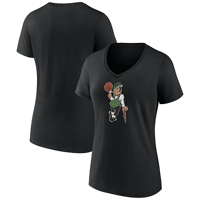 Women's Black Boston Celtics Alternate Logo V-Neck T-Shirt