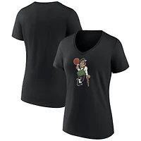 Women's Black Boston Celtics Alternate Logo V-Neck T-Shirt