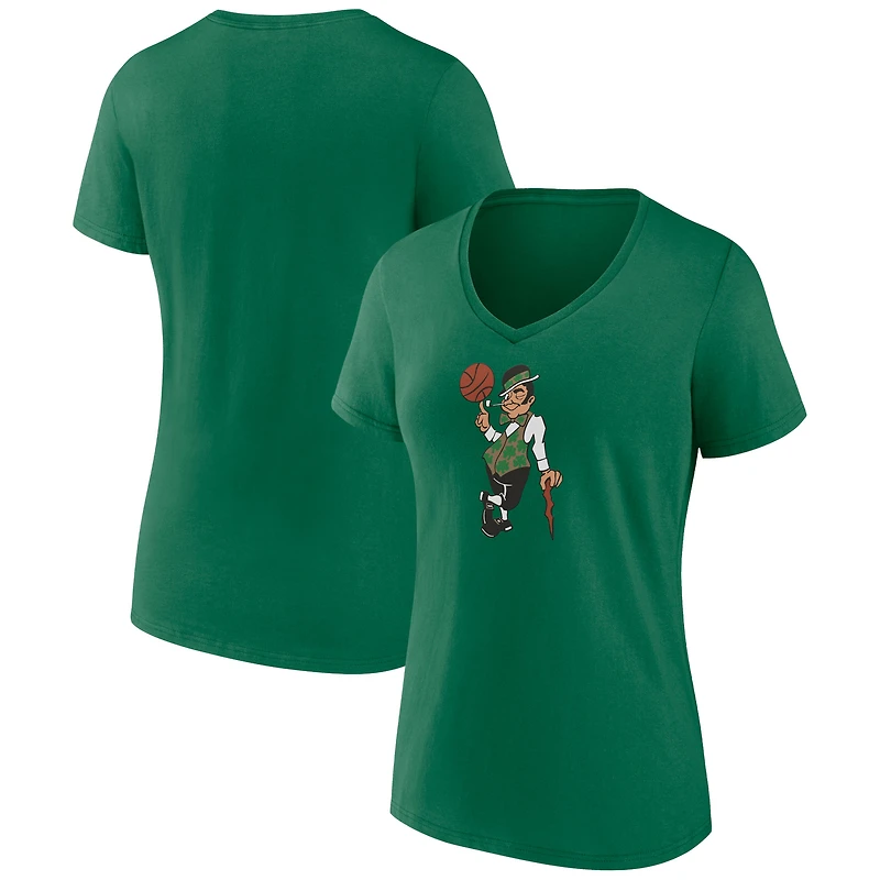 Women's Green Boston Celtics Alternate Logo V-Neck T-Shirt