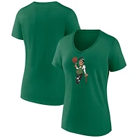 Women's Green Boston Celtics Alternate Logo V-Neck T-Shirt