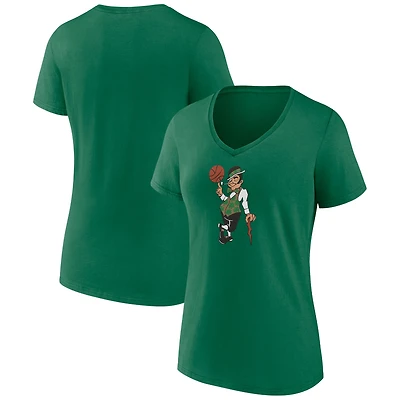 Women's Green Boston Celtics Alternate Logo V-Neck T-Shirt