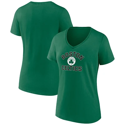 Women's Green Boston Celtics Overtime Team V-Neck T-Shirt