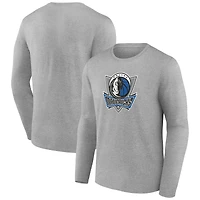 Men's Gray Dallas Mavericks Alternate Logo Long Sleeve T-Shirt