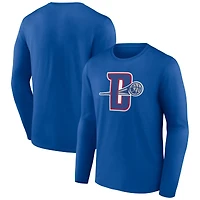 Men's Royal Detroit Pistons Alternate Logo Long Sleeve T-Shirt