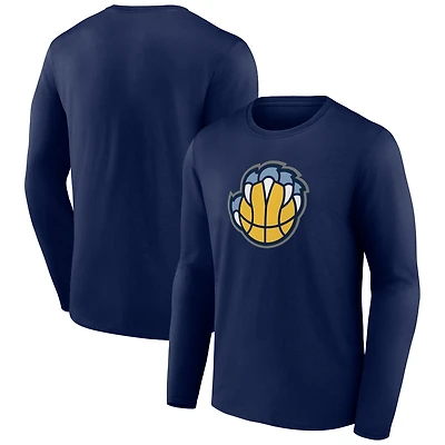 Men's Navy Memphis Grizzlies Alternate Logo Long Sleeve T-Shirt