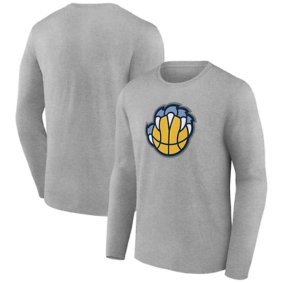 Men's Gray Memphis Grizzlies Alternate Logo Long Sleeve T-Shirt