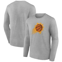 Men's Gray Phoenix Suns Alternate Logo Long Sleeve T-Shirt