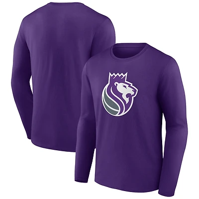 Men's Purple Sacramento Kings Alternate Logo Long Sleeve T-Shirt