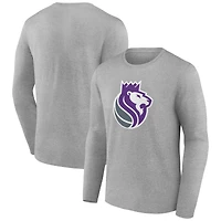 Men's Gray Sacramento Kings Alternate Logo Long Sleeve T-Shirt