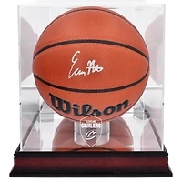 Evan Mobley Cleveland Cavaliers Autographed Wilson 2022 Replica Basketball with Mahogany Team Logo Display Case