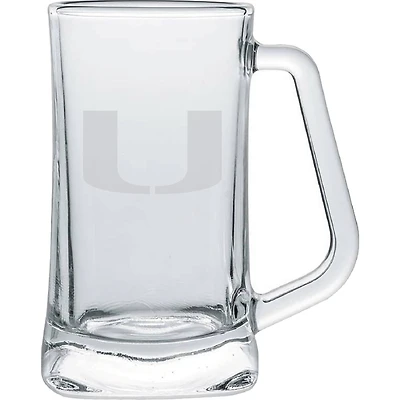 Miami Hurricanes 15oz. Frost Etch Glass Tankard