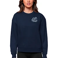 Women's Antigua Navy Old Dominion Monarchs Logo Victory Crewneck Pullover Sweatshirt