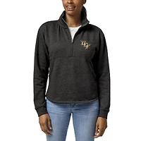 Women's League Collegiate Wear Charcoal UCF Knights Victory Springs Tri-Blend Quarter-Zip Pullover Sweatshirt