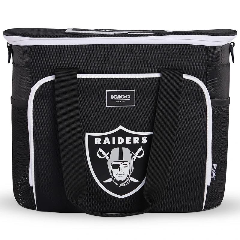 IGLOO Black Las Vegas Raiders 28-Can Tote Cooler