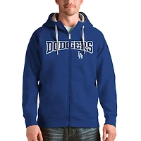Men's Antigua Royal Los Angeles Dodgers Team Logo Victory Full-Zip Hoodie