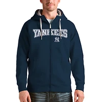 Men's Antigua Navy New York Yankees Team Logo Victory Full-Zip Hoodie