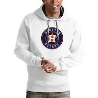Men's Antigua White Houston Astros Victory Pullover Team Logo Hoodie