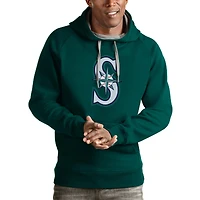 Men's Antigua  Teal Seattle Mariners Victory Pullover Team Logo Hoodie