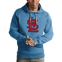 Men's Antigua Light Blue St. Louis Cardinals Victory Pullover Team Logo Hoodie