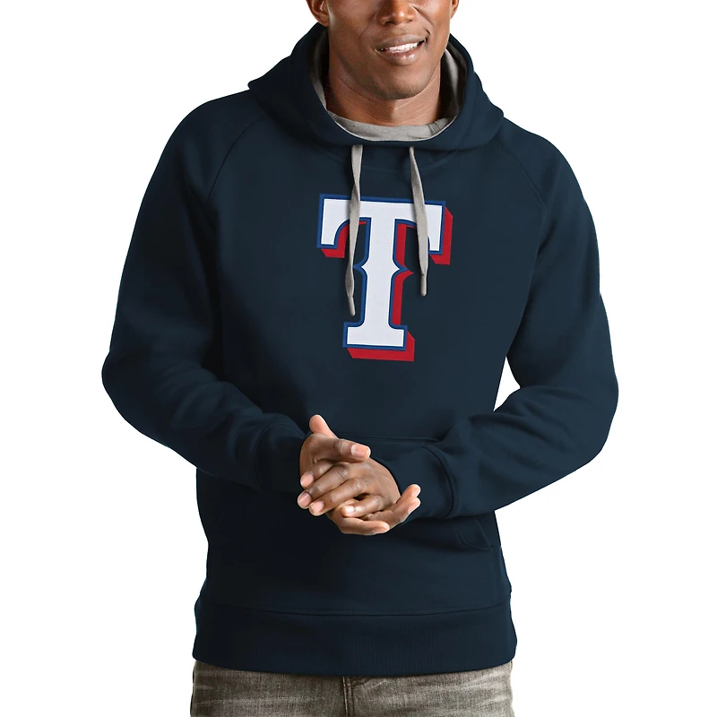 Men's Antigua Navy Texas Rangers Victory Pullover Team Logo Hoodie