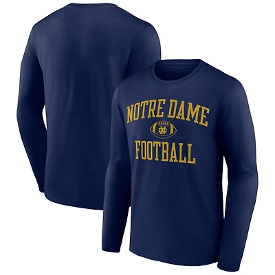 Men's Navy Notre Dame Fighting Irish First Sprint Team Long Sleeve T-Shirt