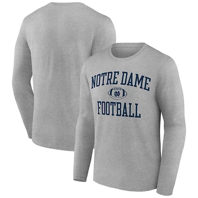 Men's Gray Notre Dame Fighting Irish First Sprint Team Long Sleeve T-Shirt