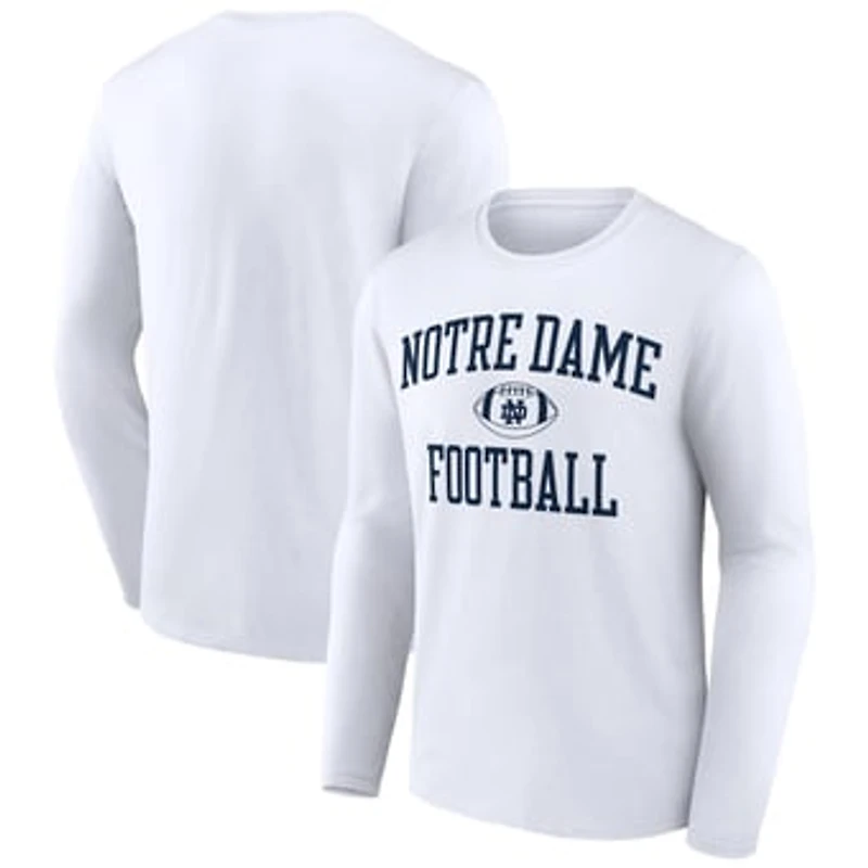 Men's White Notre Dame Fighting Irish First Sprint Team Long Sleeve T-Shirt