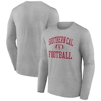 Men's Gray USC Trojans First Sprint Team Long Sleeve T-Shirt