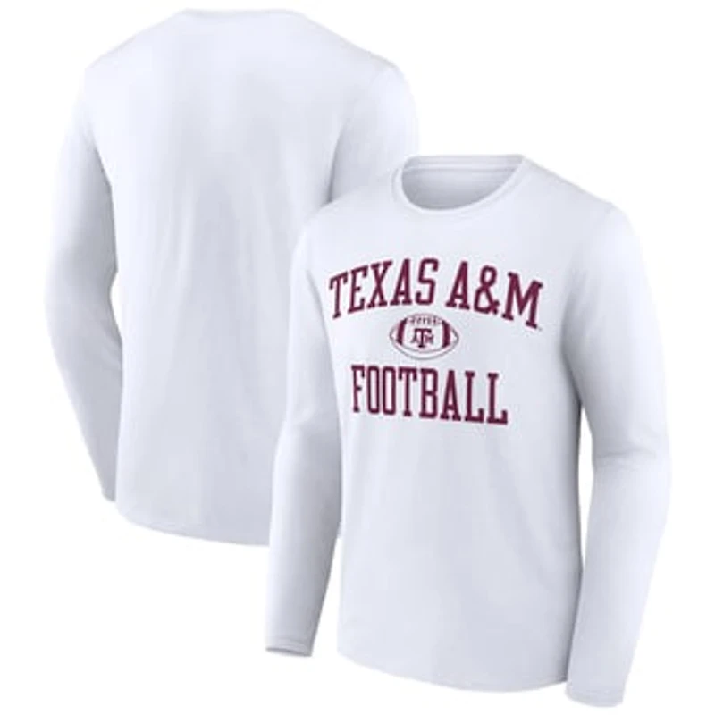 Men's White Texas A&M Aggies First Sprint Team Long Sleeve T-Shirt