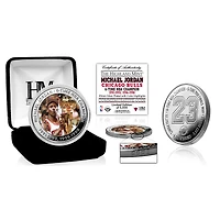 Highland Mint Michael Jordan Chicago Bulls 6-Time NBA Finals Champion Silver Mint Coin