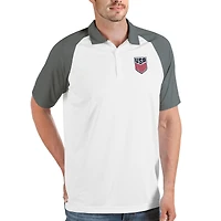 Men's Antigua White USMNT Nova Polo