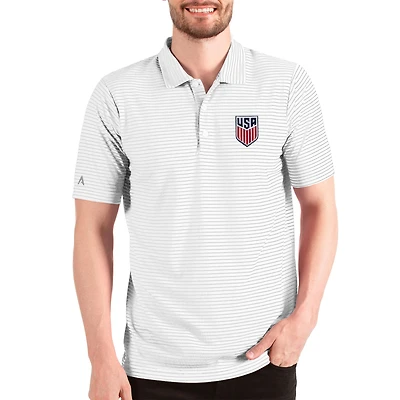 Men's Antigua White USMNT Esteem Big & Tall Polo