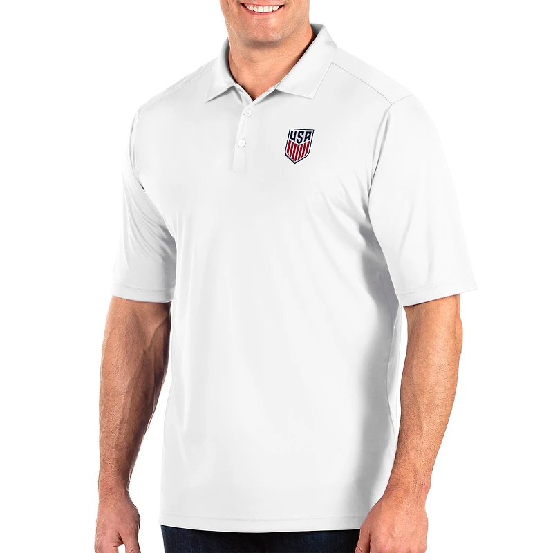 Men's Antigua White USMNT Tribute Big & Tall Polo